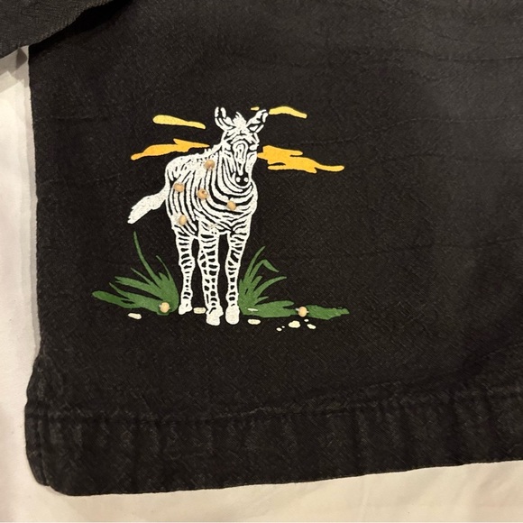 Vintage  90s Jane Ashley Zebra Safari 2-Piece Set | Capri Pants & Button Shirt - Picture 12 of 14